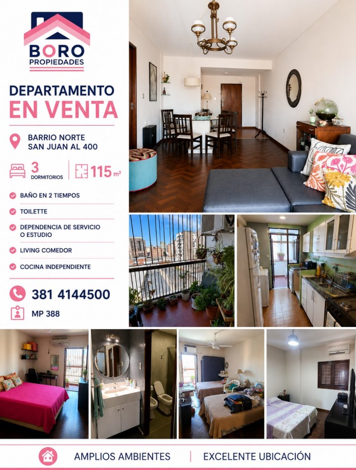 venta departamento Barrio Norte, San Juan 449