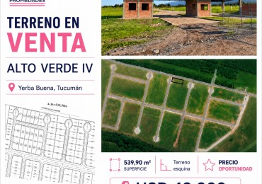 Venta terreno Alto Verde 4
